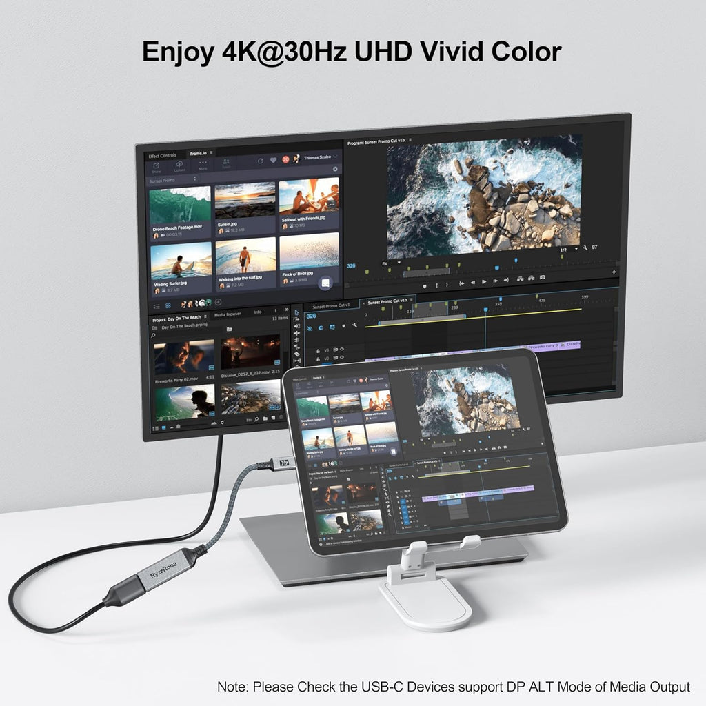 Adaptador USB C a HDMI, paquete de 5, 4K, compatible con