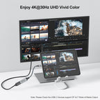 Adaptador USB C a HDMI, paquete de 5, 4K, compatible con
