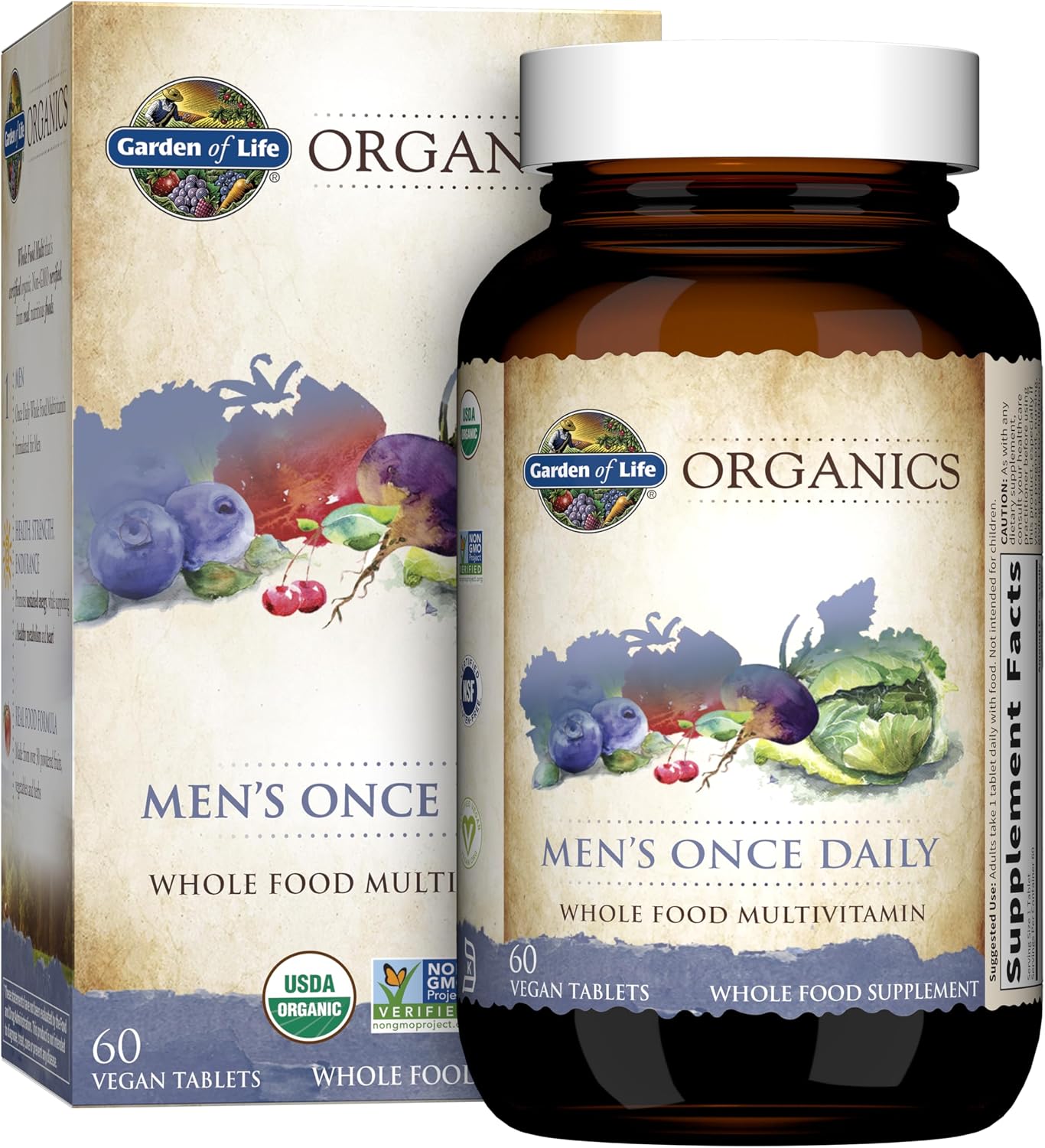 Jardín de vida tipo Organics de los hombres una vez al día tabletas...