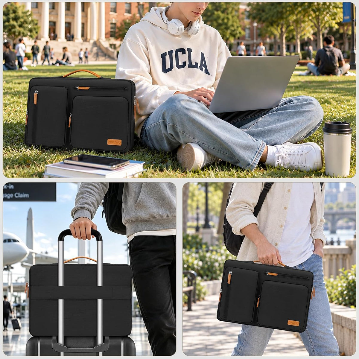 MOSISO 360 Funda protectora para laptop de 16 pulgadas, 15-15.6 pulgadas