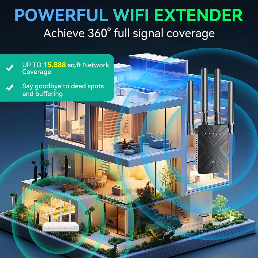 2026 WiFi Extender Signal Booster for Home, 8X Faster Long Range In...