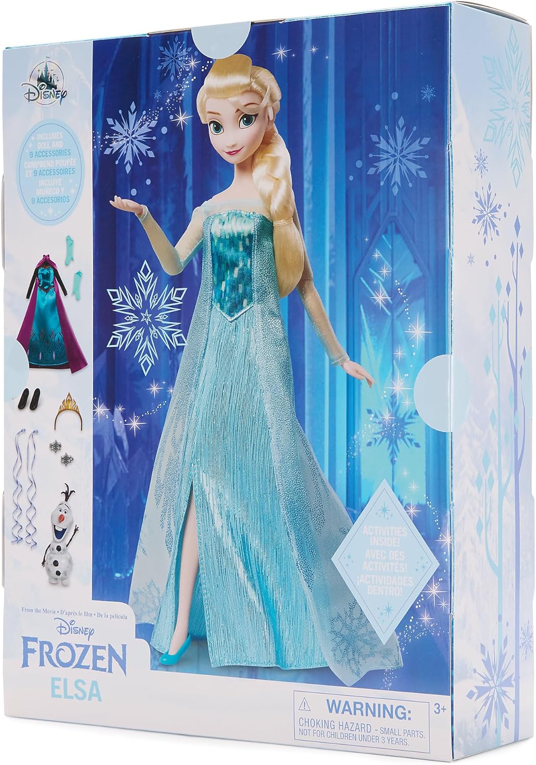 Disney Store Muñeca oficial de Elsa Story (vestido azul) \u2013 11...