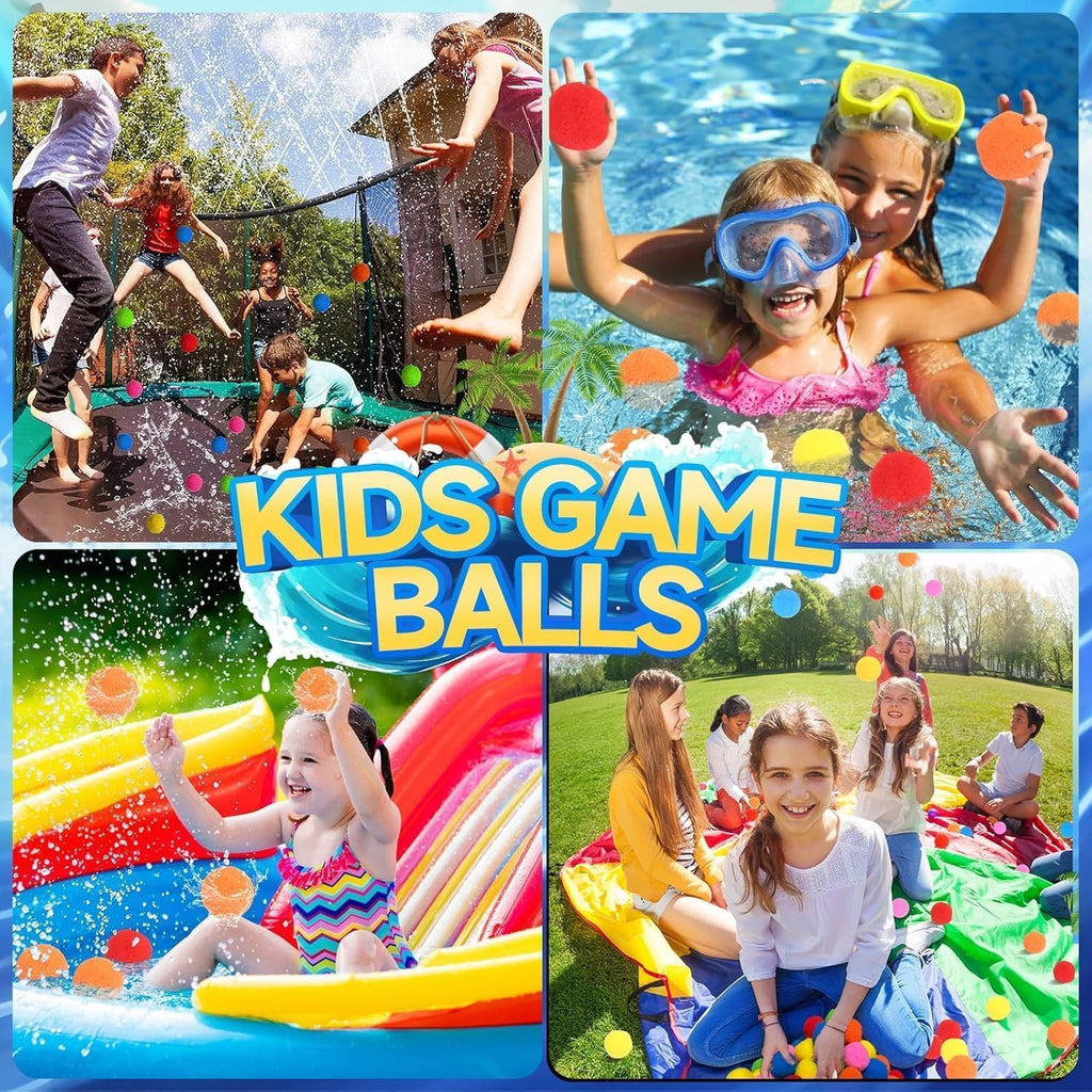 60 Piezas Pelotas de Agua Reutilizables, Globos de Agua Reutilizables para Juguetes y Juegos al Aire Libre, Juguetes de Agua para Niños y Adultos Niños y Niñas - Pelotas de Juguetes de Verano para