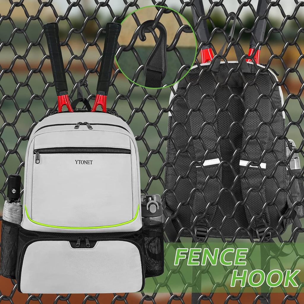 Ytonet Mochila de tenis para mujeres y hombres, 2 raquetas