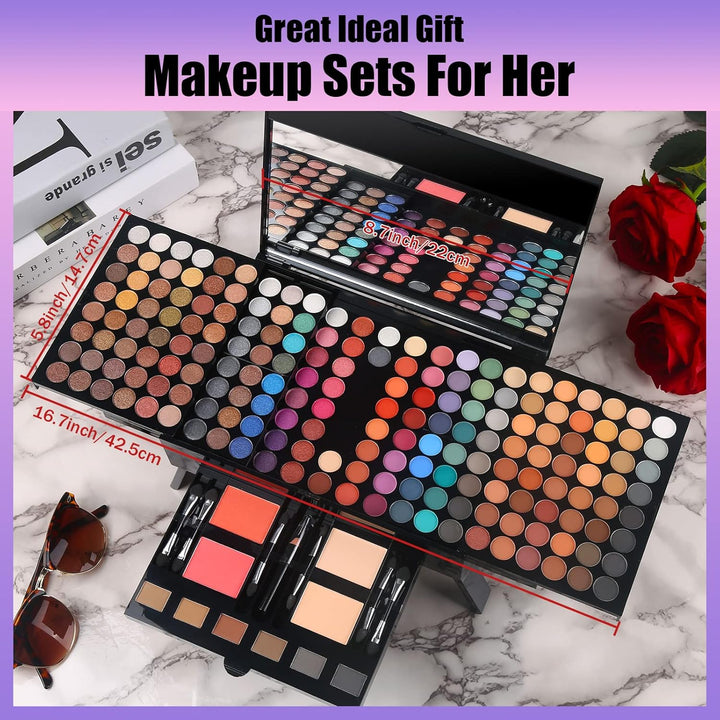 Kits completos de maquillaje para mujer, 190 colores, maquillaje co...
