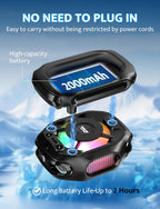 darkFlash Enfriador magnético de teléfono celular para juegos, ventilador de refrigeración portátil con batería recargable, radiador de teléfono con luz RGB, compatible con iPhone/Samsung/Android/iPad/Tablet (DK-GT)