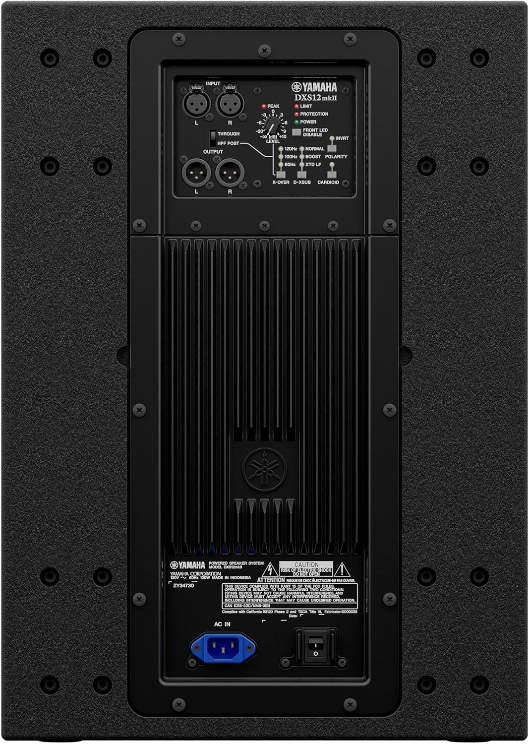 Yamaha DXS12 MKII Subwoofer motorizado, color negro