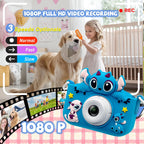 Cámara para niños, 2 unidades, cámara digital para niñas pequeñas, cámara de juguete para niños de 3, 4, 5, 7 años o más, regalos de Navidad y cumpleaños para niños, cámara digital de 40 MP de doble lente 1080P, video HD, cámara selfie de 32 GB tarjeta SD