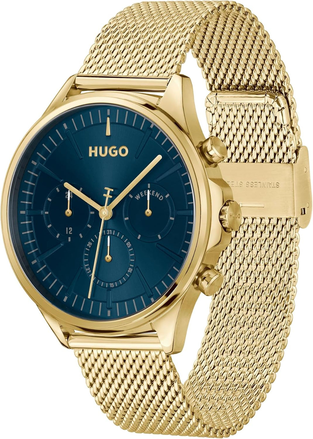 HUGO #Smash Multi Watch para hombre, caja de acero inoxidable, movimiento multifunción, diseño elegante y divertido, precisión de cuarzo, uso diario atrevido, regalo para él