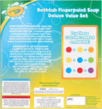Crayola Juego de 10 piezas de pintura de dedos para bañera para niños, tubos de 3 onzas de pintura de jabón lavable, no tóxico, sin manchas, juguetes de baño para niños