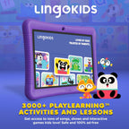 Contixo Paquete de tableta y reloj inteligente para niños de 10 pulgadas, Epic & Lingokids, tableta Android de aprendizaje para niños, 32 GB, reloj educativo con juegos, cámara, reproductor de música, alarma, papel tapiz personalizable, morado