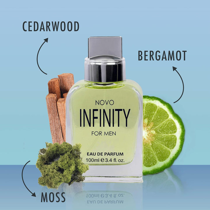 NovoGlow Novo Infinity para Hombre - 3.4 Onzas Líquidas Eau De Parf...