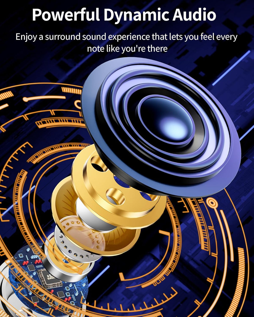 PocBuds Auriculares Bluetooth inalámbricos 80 horas de reproducción...