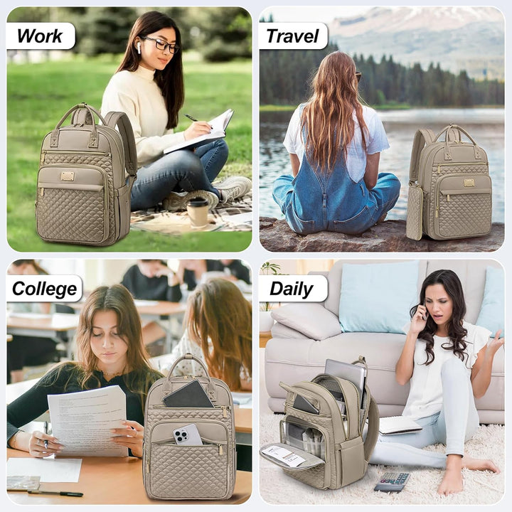 Mochila para laptop Tealari para mujeres, mochila para laptop de 15...