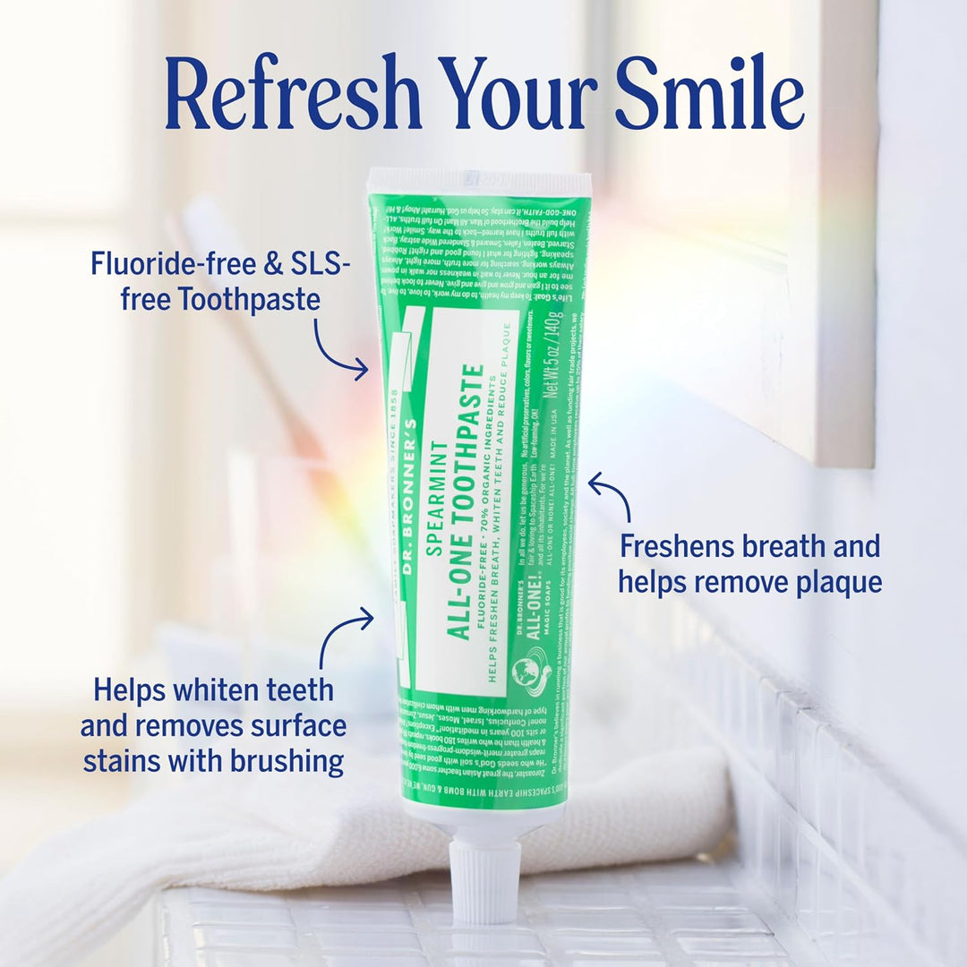 Dr. Bronner\u2019s Pasta de dientes todo en uno 3 paquetes variedad...