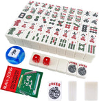 Juego completo de mahjong americano de 1.2 pulgadas de 166 azulejos – Juego completo de viaje con bonitos azulejos Mah Jongg para principiantes, adultos, personas mayores, mini mahjong