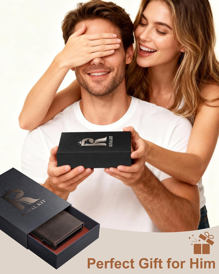 ROYAL KIT Cartera para Hombres Portador de Tarjetas: Estuche de Tar...