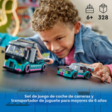 LEGO City Race Car and Car Carrier Truck Toy Playset