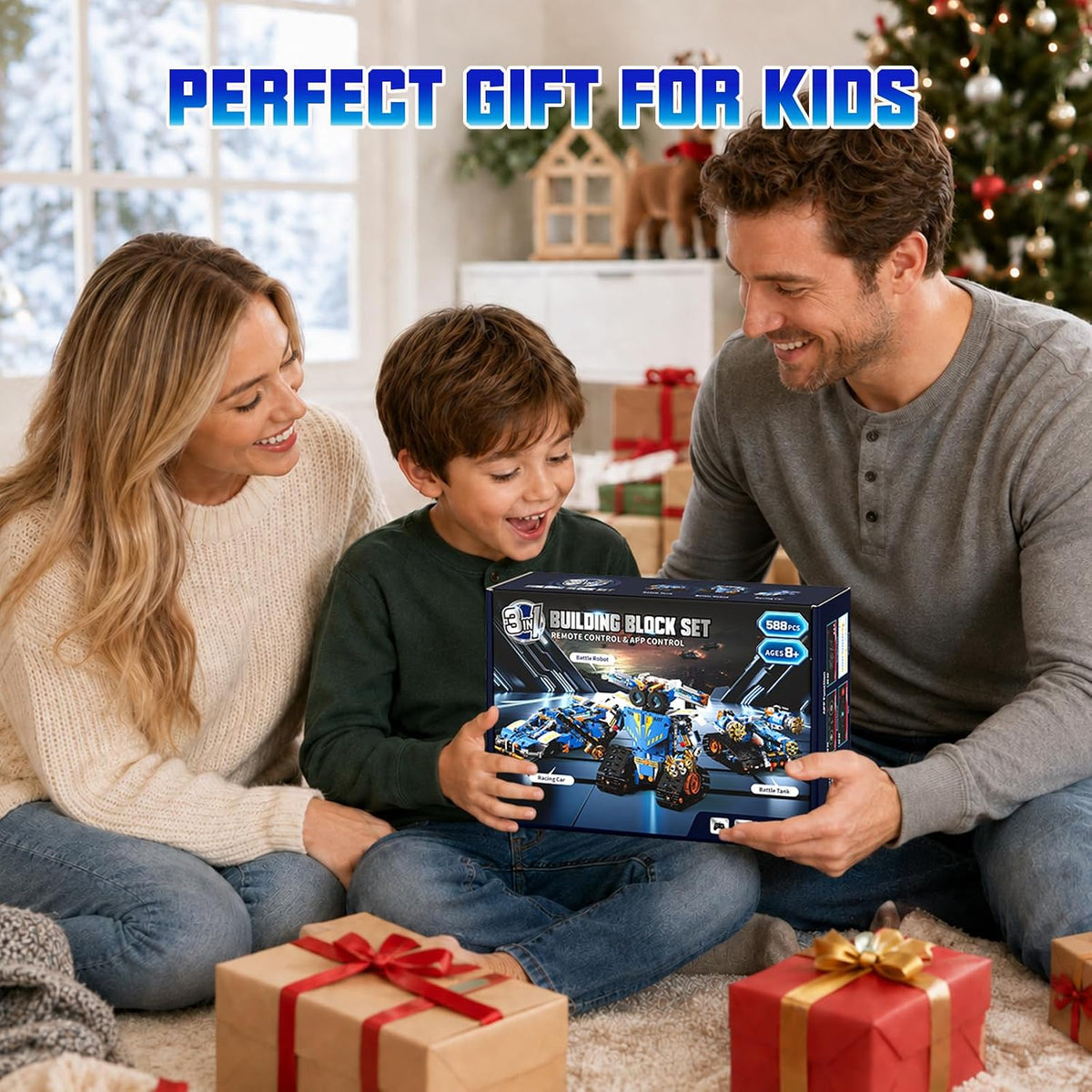Kit de construcción de robot STEM 3 en 1 588 piezas, robótica para