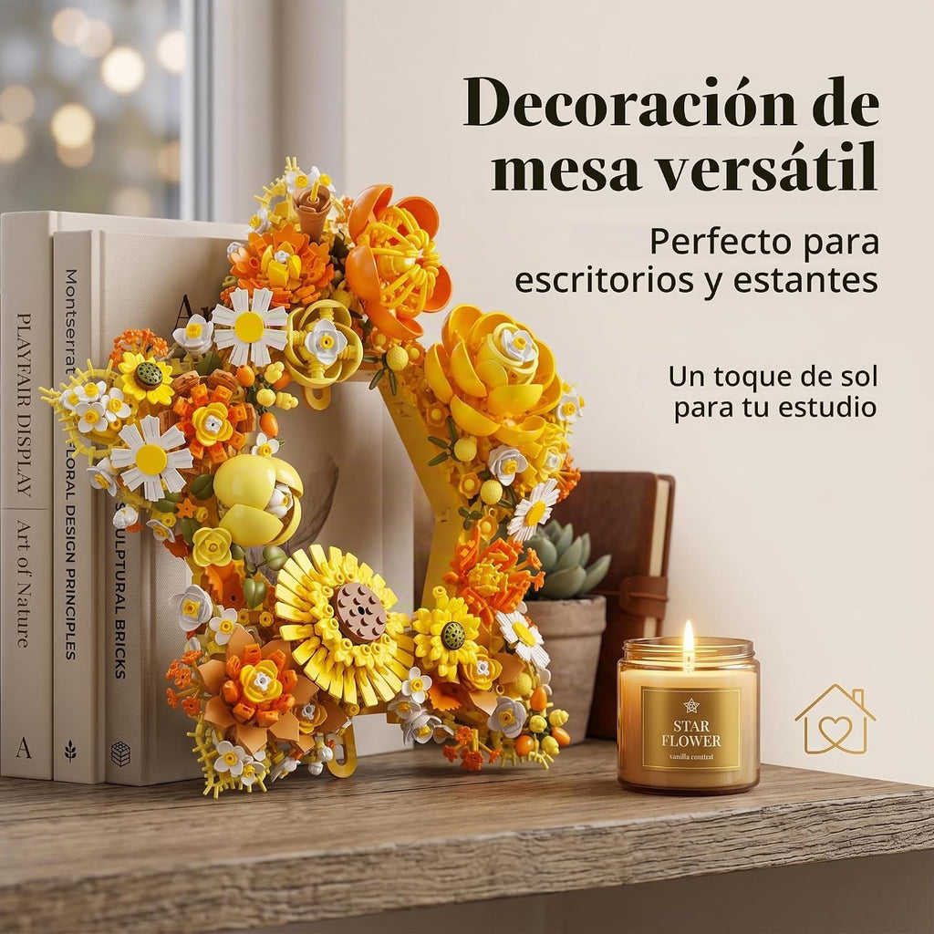 Botanicals Star Flowers Building Block Set, compatible con Lego