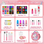 Kit de maquillaje de 59 piezas para niña, estuche de maquillaje lavable