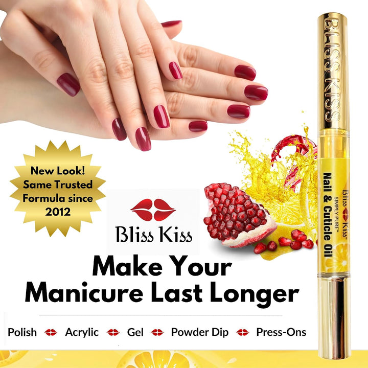 NUEVO Bliss Kiss simplemente aceite puro de cutícula y uña kit prin...