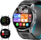 AMOLED - Relojes inteligentes de pantalla grande de 1.56 pulgadas para hombres y mujeres, reloj con monitor de presión arterial con bolsa de aire con frecuencia cardíaca