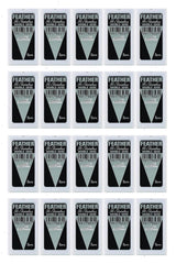 100 cuchillas de afeitar Hi-stainless de Feather con doble filo