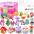 Kit de 11000 cuentas fusibles - Juego de cuentas de 5 mm de 20 colores con caja de almacenamiento, tablero de clavijas, papel de planchado y accesorios, kits de arte y manualidades para niños de 5