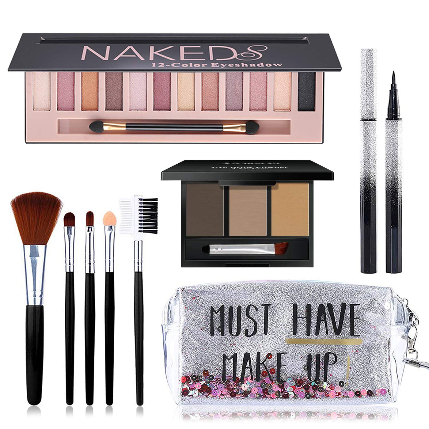 Kit de maquillaje todo en uno, incluye paleta de sombra de ojos des...