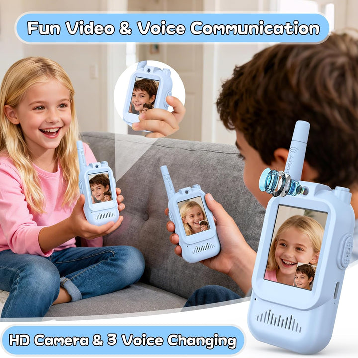 Walkie Talkies para niños, paquete de 2, radios bidireccionales rec...