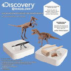 Discovery Kit de excavación de fósiles de dinosaurios - Excavar y montar esqueletos de T-Rex y Velociraptor | Rompecabezas de huesos de dinosaurio 3D | Juguete de paleontología jurásica para niños |