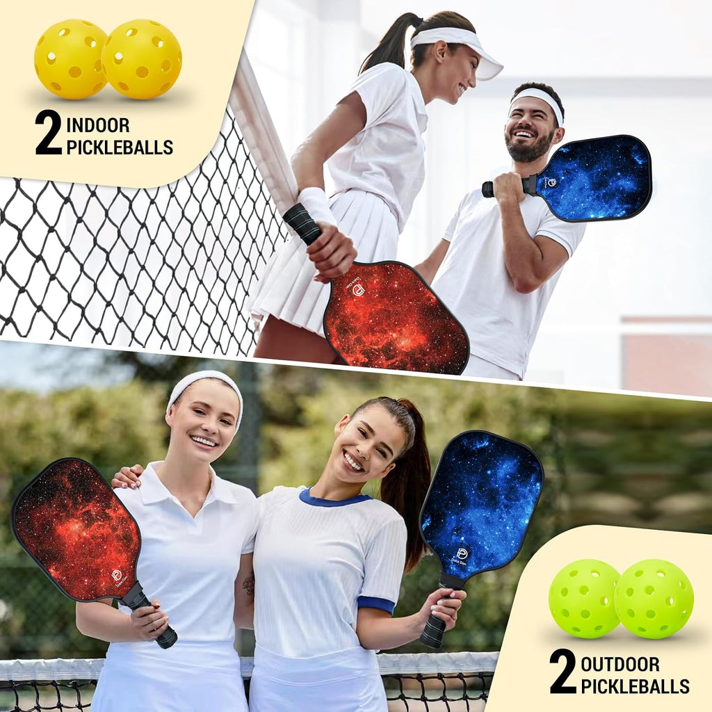 DULCE DOM Juego de 2/4 palas de pickleball - Aprobado por USAPA