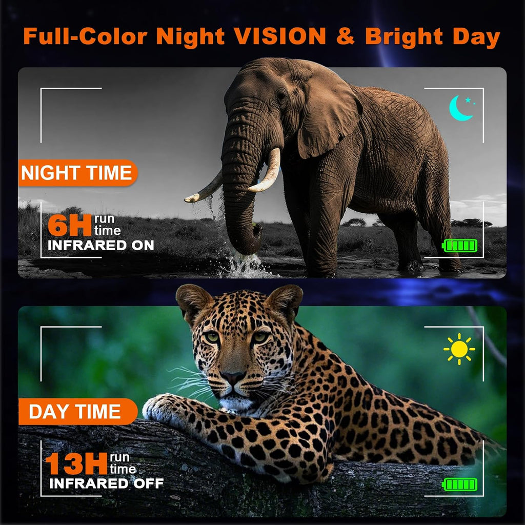 Gafas de visión nocturna 4K para niños, prismáticos de visión nocturna a todo color de 36 MP Zoom 8X 850 nm Stealth IR para observación negra, regalo con brújula, grabación de fotos y video 4K