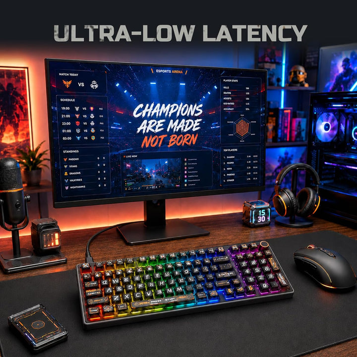 RK ROYAL KLUDGE R98 Pro Teclado mecánico con cable, teclado RGB par...