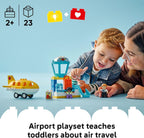 LEGO DUPLO Town - Juguete de construcción por primera vez en el aeropuerto, juego de aprendizaje para niños y niñas a partir de 1.5 años, los más pequeños usan bloques de construcción para explorar emociones, idea de regalo para niños pequeños para cumple