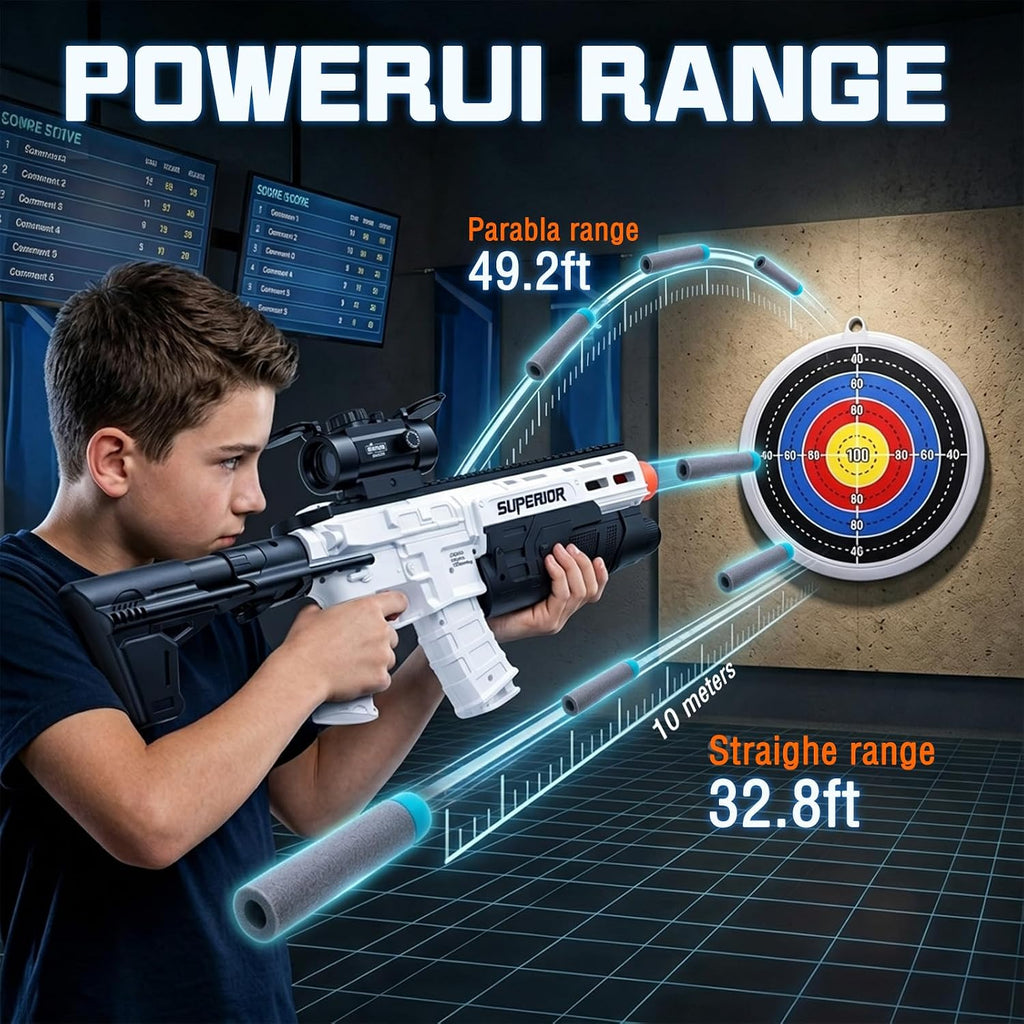 Rifle de juguete de espuma para adolescentes y adultos con 60 dardos y