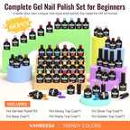 VANREESA Juego de 60 esmaltes de uñas de gel, Todos los colores que quieras