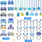 36 piezas de Hanukkah Party Favor Janucá Gafas Diadema Collar