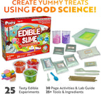 Playz Kit de fabricación de dulces de baba comestibles para niños de 8 a 12 años – Kit de ciencia de química de alimentos para niños con 25 experimentos para hacer chocolates de baba, kits de ciencia