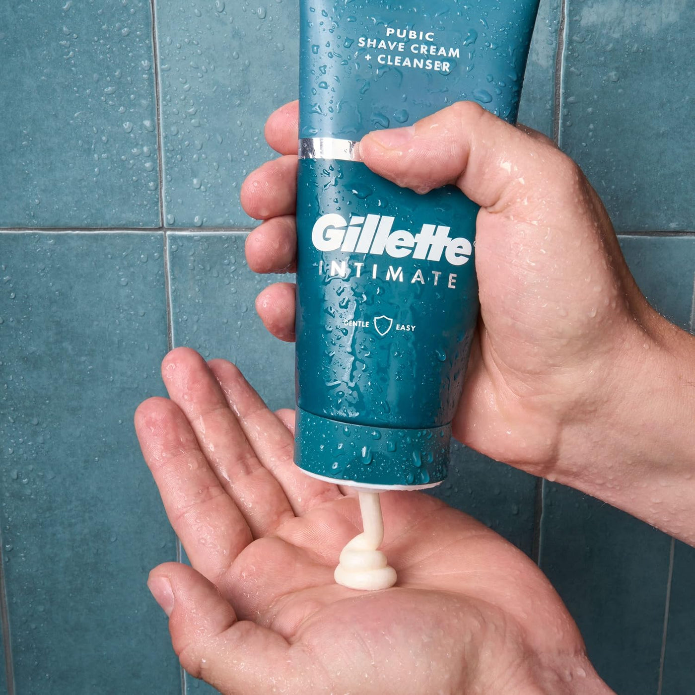 Gillette Intimate 2 en 1 Crema de Afeitado Púbico + Limpiador, Fórm...