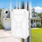Extensor WiFi para exteriores AC1200, amplificador de señal WiFi para exteriores, IP65 resistente a la intemperie, modo repetidor/AP/enrutador, con PoE, para cámara, patio, Starlink, patio, granja