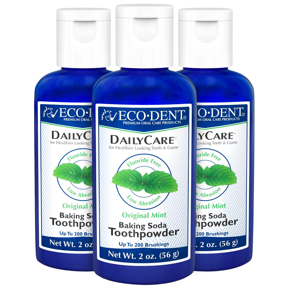 Eco-Dent DailyCare - Polvo de dientes de bicarbonato de sodio, ment...