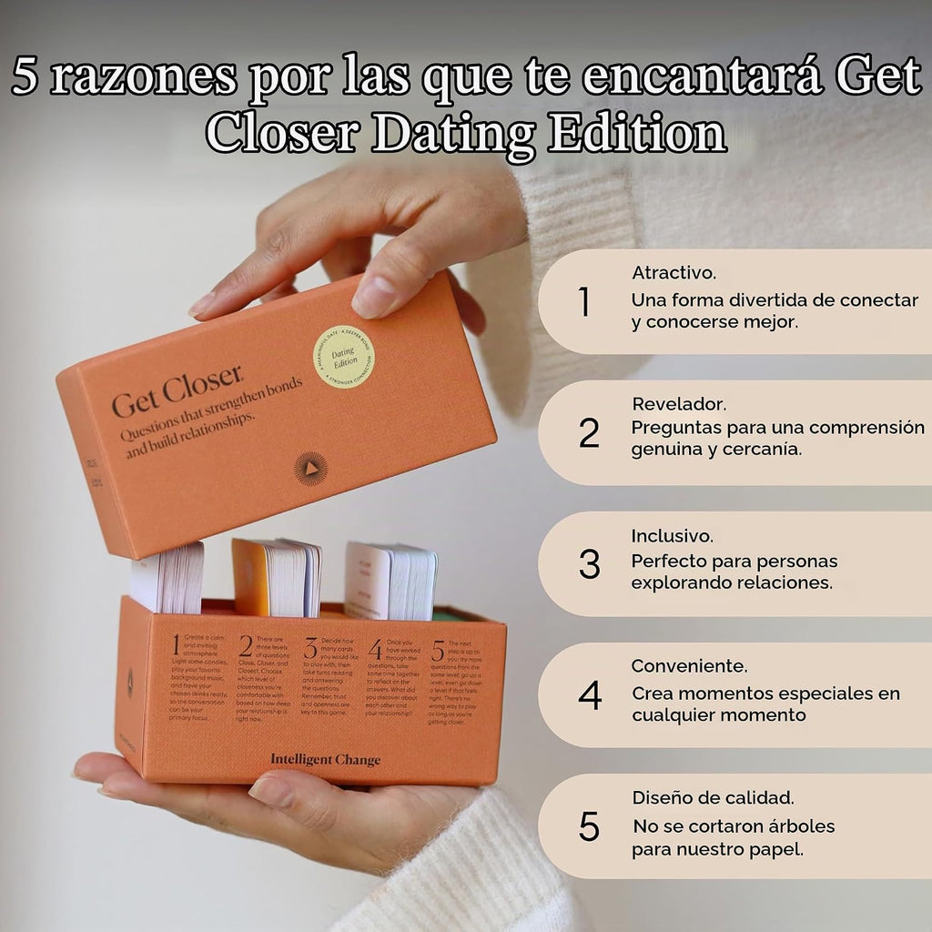 Intelligent Change Edición de citas para acercarse más Juego de cartas con iniciadores de conversación - Juegos de preguntas y respuestas - Divertido juego de cartas para parejas en citas, actividad