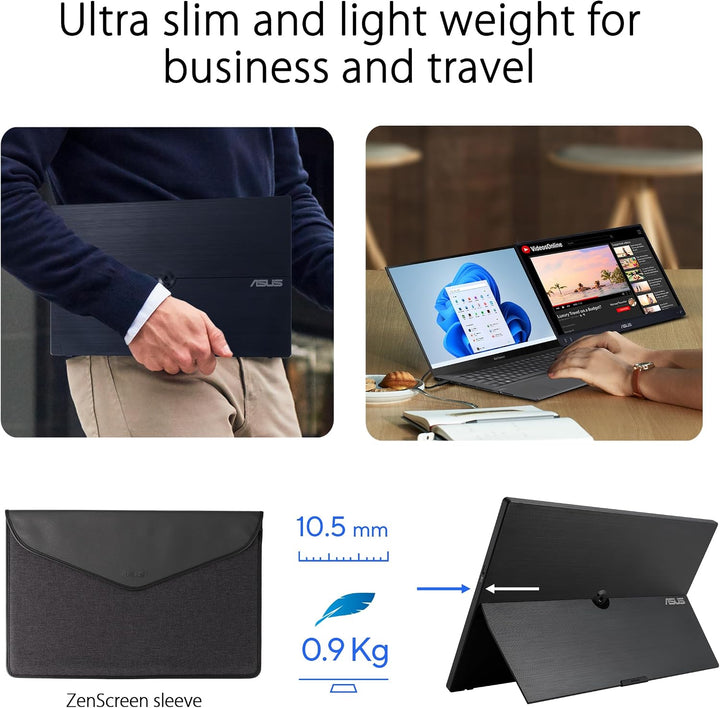 ASUS ZenScreen 16\u201D (15.6 pulgadas visibles) 1080P USB-C Monito...
