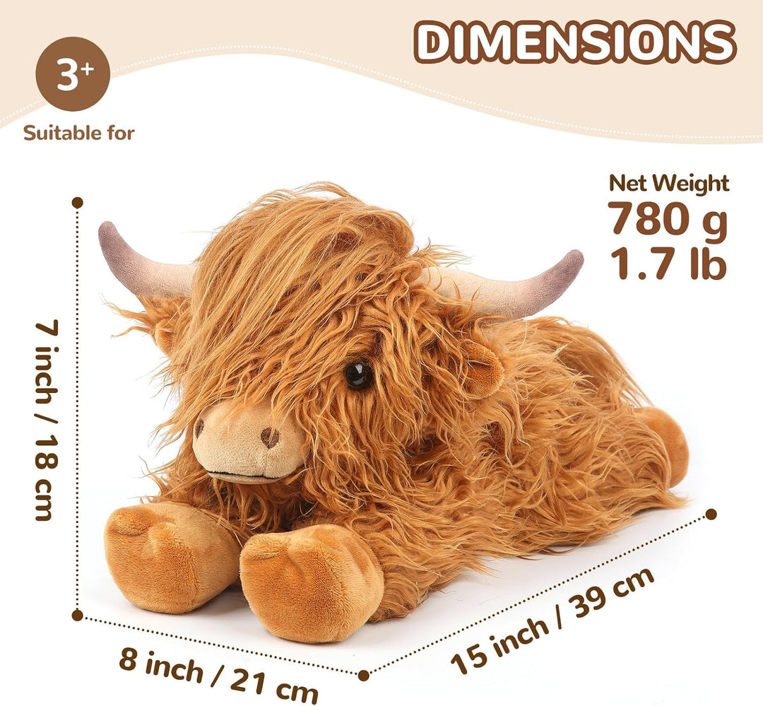 2 animales de peluche de vaca de las tierras altas para microondas,...