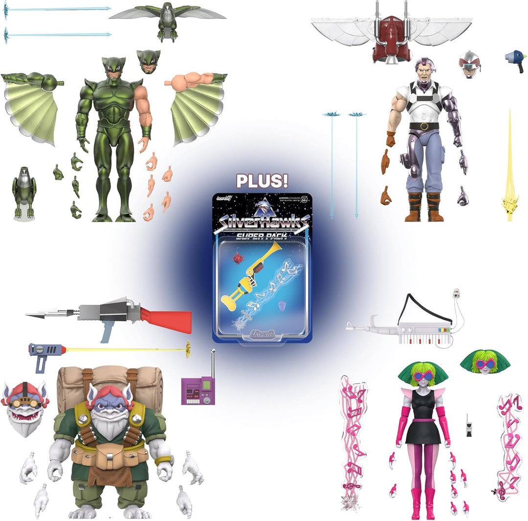 Super7 ¡ULTIMATES! SilverHawks Melodia (Toon) - Figura de acción Si...