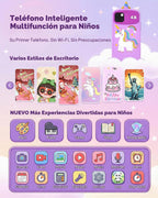 Teléfono inteligente para niños para niñas de 3 a 12 años, teléfonos de