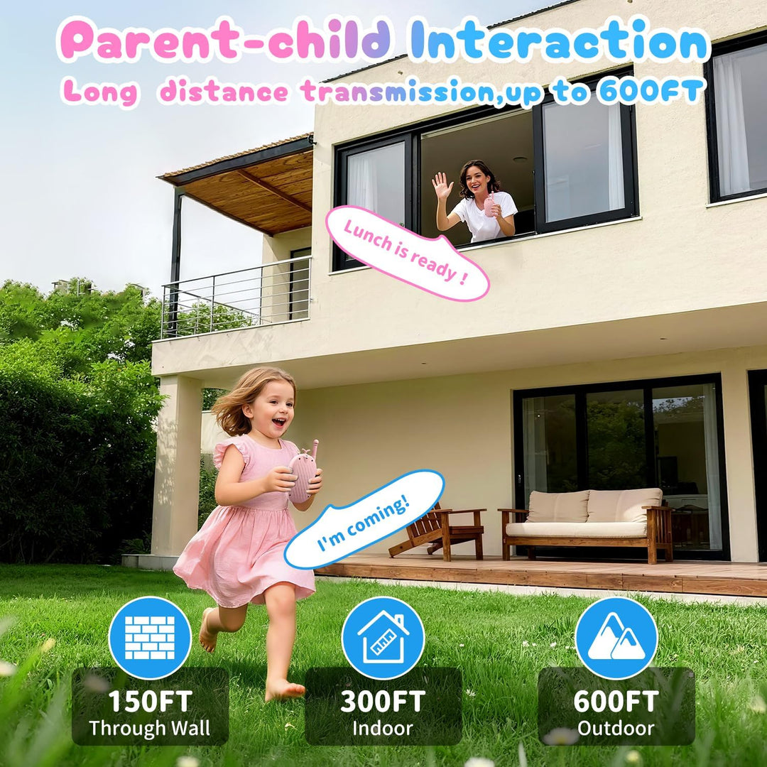Walkie Talkies de video mejorados para niños, paquete de 2 unidades...