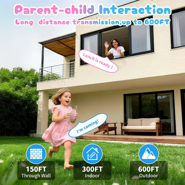 Walkie Talkies de video mejorados para niños, paquete de 2 unidades...